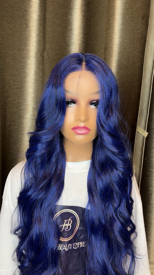 30 inches Bouncy soft blended hair t part frontal wig